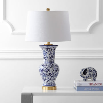 Leo 28.5" Chinoiserie LED Table Lamp - JONATHAN Y